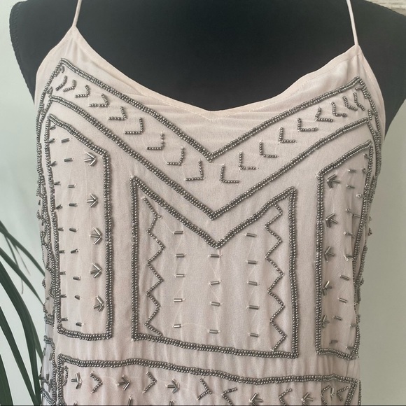 NWT Forever New Top Camisole Delicate Beaded Pink Spaghetti straps Boho Size 6 - Picture 5 of 15